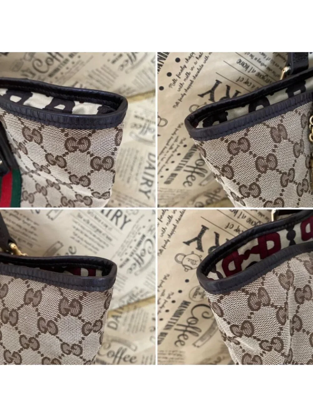 Gucci Tote GG Canvas Sherry Line Business